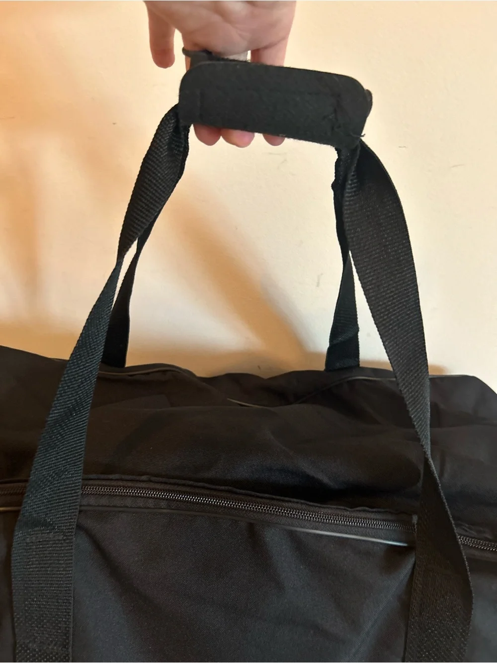 Vintage Harley-Davidson Black Canvas Large Travel Duffle Bag EUC 21x12x10